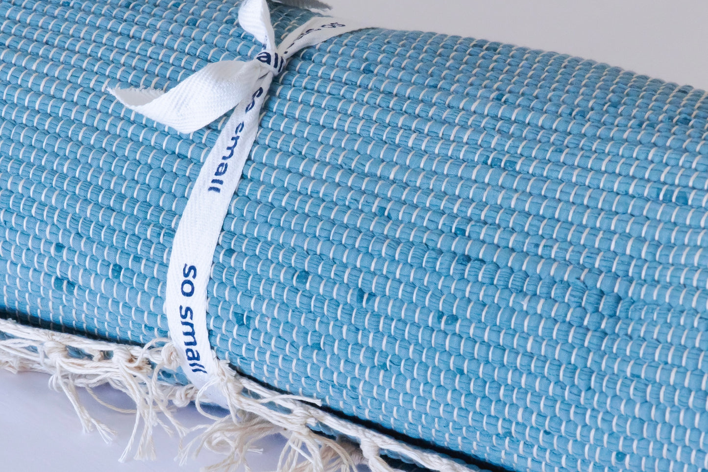 Organic Hand-Woven Play Mat- Heavenly Blue